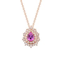 Necklace Buonocore Woman in Rose Gold Zaffiro rosa 0.42 Ct 823C07MP - 823C07MP